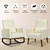 Gymax 2-in-1 Fabric Upholstered Rocking Chair Nursery Armchair With Pillow Beige
