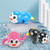 Baby Bathing Toy Shower Games Bath Floating Clockwork Penguin Toys (pink)