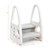 Infans Kids Step Stool Learning Helper W/armrest For Kitchen Toilet Potty Training Gray