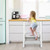 Infans Kids Step Stool Learning Helper W/armrest For Kitchen Toilet Potty Training Gray