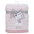 Parents Choice Appliqued Llama Plush Baby Blanket, Pink And White