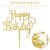 Hotbest Happy Birthday Cake Toppers Birthday Gold Cupcake Topper Acrylic Glitter Cardstock Topper Letters"happy Birthday" Supplies For Arious Birthday Cake Decorations-golden Happy Birthday