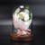 Moobom Immortal Rose Bouquet Glass Cover Decoration Led Light Fresh In Box Preserved Symbol Of Love For Valentine's Gifts