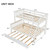 Ikayaa Twin Over Full Bunk With Trundle, Solid Pine Wood Trundle Bed Frame With Safety Rail And Ladder, Kids/teens/adults Bedroom, Guest Room Furniture, Can Be Converted Into 2 Beds,white