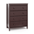 Storkcraft Alpine 4 Drawer Modern Vertical Dresser Espresso