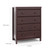 Storkcraft Alpine 4 Drawer Modern Vertical Dresser Espresso