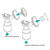 Heroneo 17/19/21mm Flange Inserts For Breast Pump Shields Funnels Cups Caliber Converter
