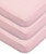 Tl Care 3 Piece 100% Cotton Jersey Knit Fitted Crib Sheet, Pink