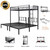 Triple Twin Bunk Bed, Twin Over Twin/twin Bunk Bed Metal Triple Bed Frame With Safety Guardrails For Kids Boys Girls,teens, Can Be Divided Into 3 Separate Beds, 350 Lbs Weight Capacity, Black