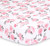 The Peanutshell Fitted Crib Sheet Set For Baby Girls, Pink Roses, Ditsy Floral, 2 Pack Set