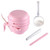 1set Baby Food Supplement Grinder Multifunctional Manual Food Grinding Bowl Complementary Baby Feeding Food Tool (pink)
