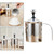 Stainless Pump Manual Milk Frother Coffee Creamer For Cappuccino .5x10.5x20cm