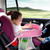 Kids Travel Tray For Cars Seat Activity Table With Pockets Tablet Holders And For Snacking Drawing