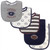 Hudson Baby Infant Boy Cotton Terry Bib And Burp Cloth Set 5pk, Football, One Size