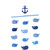 Little Love By Nojo Blue Whales And Anchor Ceiling Mobile
