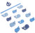 Little Love By Nojo Blue Whales And Anchor Ceiling Mobile