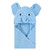 Touched By Nature Baby Boy Organic Cotton Animal Face Hooded Towels, Blue Elephant, One Size