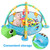 3 In 1 Baby Activity Play Mat Gym Game With Ball Pit Play Crawling Mat Baby Playing Mat Toys Unisex Kids Activity Carpet Infant W Hanging Toys Ocean Ball (green Turtle)