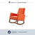 Belleze Accent Rocking Lounge Chair Nursery Glider - Felix (orange)