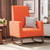 Belleze Accent Rocking Lounge Chair Nursery Glider - Felix (orange)