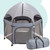 Assj 53” Playpod Outdoor Baby Playpen With Canopy, Deluxe Portable Playpen For Babies And Toddlers With Dome, Sun-shades, Padded Floor | Pop Up Playpen For Beach Or Home | Outdoor Playpen For Baby