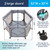 Assj 53” Playpod Outdoor Baby Playpen With Canopy, Deluxe Portable Playpen For Babies And Toddlers With Dome, Sun-shades, Padded Floor | Pop Up Playpen For Beach Or Home | Outdoor Playpen For Baby