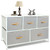 Bigroof Dresser For Closet With 5 Drawers, Wide Chest Of Drawers, Fabric Dresser, Storage Organizer Unit With Fabric Bins For Bedroom, Living Room, Hallway, Nursery, Light Gray