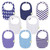 Keababies Organic Baby Bibs, Baby Drool Bibs For Boys & Girls (azure)