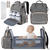 Large Upgrade Diaper Bag Backpack Foldable Travel Baby Bed With Changing Station,crib Diaper Backpack,multifunctional Waterproof Portable Baby Bag, Portable Bassinet For Baby Bed, Gray