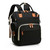 Mahler Gates Baby Diaper Bag Backpack Waterproof Nappy Organizer Diaper Bags, Black