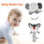 Willkey 2pack Baby Rattle Toy Newborn Baby Plush Stuffed Hand Grab Rings Elephant Animal Rattle Shaker Toy For Infants Toddler