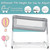 Babyjoy Baby Side Bassinet Bedside Sleeper Washable Mattress Height Adjustable Grey