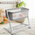 Babyjoy Baby Side Bassinet Bedside Sleeper Washable Mattress Height Adjustable Grey