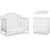 4-in-1 Convertible Crib And Dresser With Removable Changing Tray Set In White