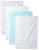 Luvable Friends Baby Girl Cotton Flannel Burp Cloths 4pk, Rainbow, One Size