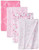 Luvable Friends Baby Girl Cotton Flannel Burp Cloths 4pk, Rainbow, One Size