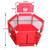 Portable Baby Playpen Breathable 6-panel Playing House Gates Kids Play Yard Interactive Safety Pool Fence Basketball For Indoors Outdoors Playing,gray/red/light-blue/dark-blue