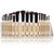 Shany Artisan’s Easel Bamboo – Elite Cosmetics Brush Collection - Complete Kabuki Makeup Brush Set With Standing Convertible Brush Holder - 18 Pcs