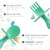 Nooli First Self-feeding Utensils: Usa-made, Bpa-free Spoon & Fork Set For Babies & Toddlers Ages 6+ Months, Anti-choke Shield, Easy-grip Handle For Baby-led Weaning & Independent Eating (mint Green)