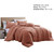 Helsinki 4 Piece Textured Microfiber King Comforter Set The Urban Port, Rose Orange
