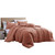 Helsinki 4 Piece Textured Microfiber King Comforter Set The Urban Port, Rose Orange