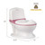 Gymax Realistic Potty Training Toilet Kids Toddlers W/ Flush Sound Pink