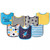 Luvable Friends Baby Boy Cotton Terry Drooler Bibs With Peva Back 7pk, Blue Rocket, One Size