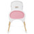 Dream On Me Lulu 2-in-1 Highchair, Convertible, Compact High Chair, Light Weight, Portable, Blush Pink