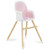 Dream On Me Lulu 2-in-1 Highchair, Convertible, Compact High Chair, Light Weight, Portable, Blush Pink