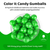 Color It Candy Green Decorative Candy Buffet Gumballs, 8 Oz