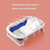 31'' Folding Baby Bathtub Portable Travel Bathtub Washing Tub Multifunctional Bathtub (blue+pad)