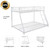 Twin Over Full Bunk Bed, Metal Bunk Beds Twin Over Full Size, Heavy Duty Bunk Beds For Kids Adults Teens, Bed Frame With Metal Support Slat, Safety Guard Rail, 3-step Ladder, White