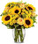 From You Flowers - Brilliant Sunflower & Rose Bouquet - Deluxe With Free Vase (fresh Flowers)