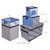 Elephants Blue/grey Collapsible Hamper By Bacati